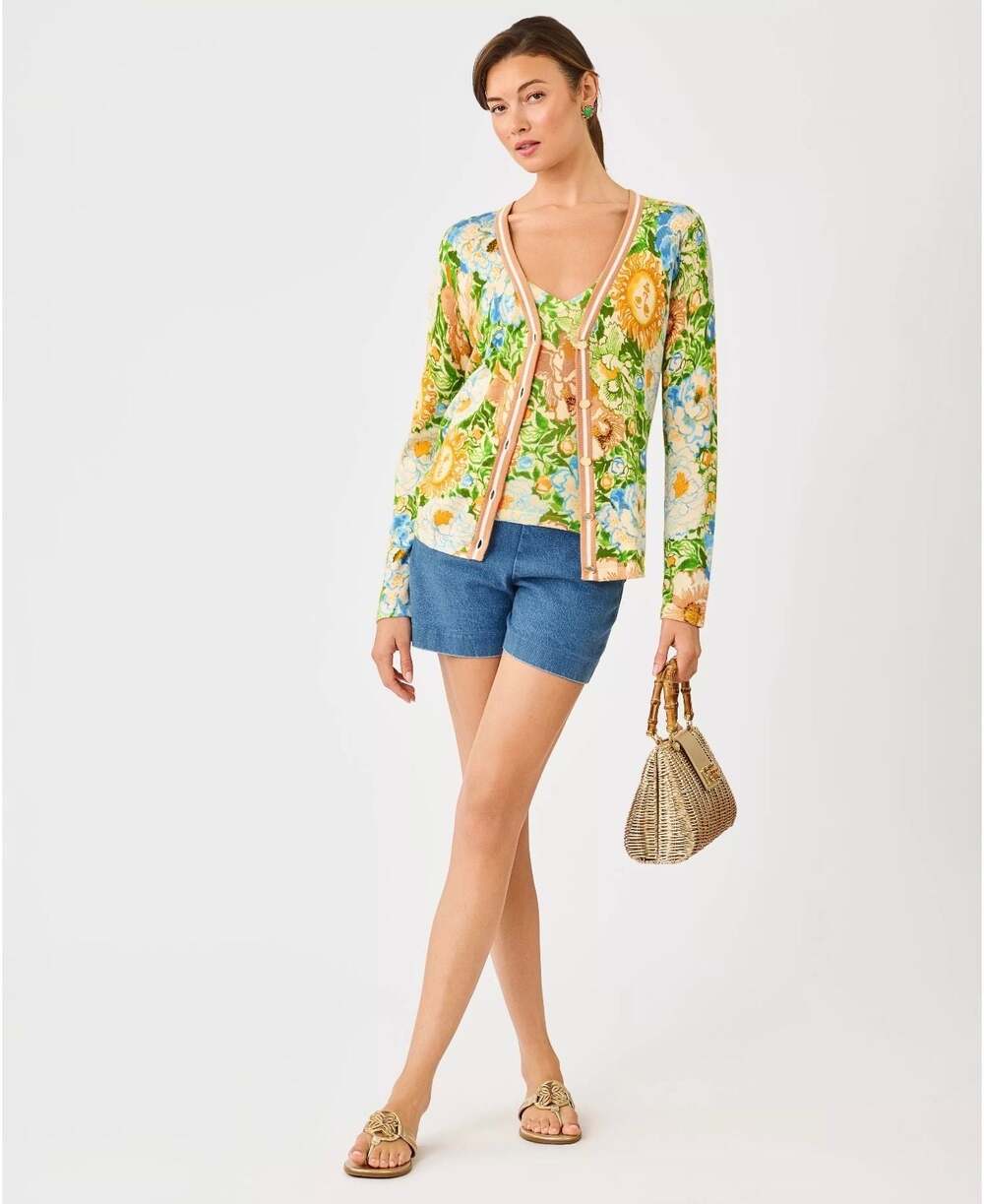 Lilly Pulitzer Pollyanne Cardigan in Floral Sun Print Size M